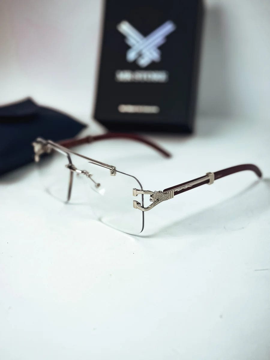 Transition Black Rimless Sunglasses
